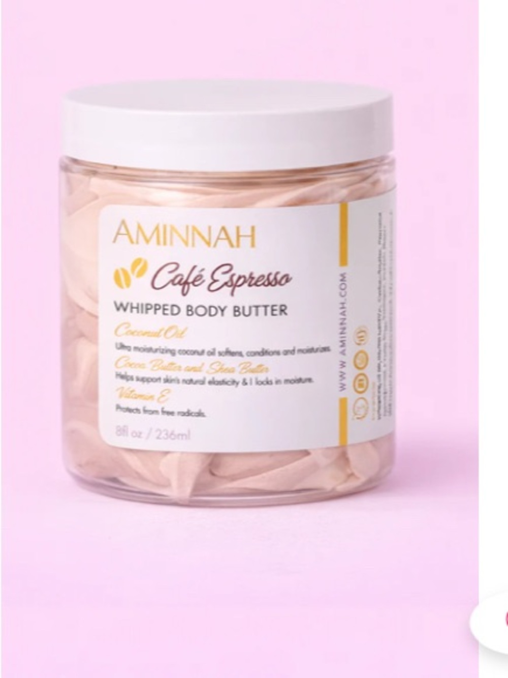 AMINNAH Café Espresso Whipped Body Butter — Pink